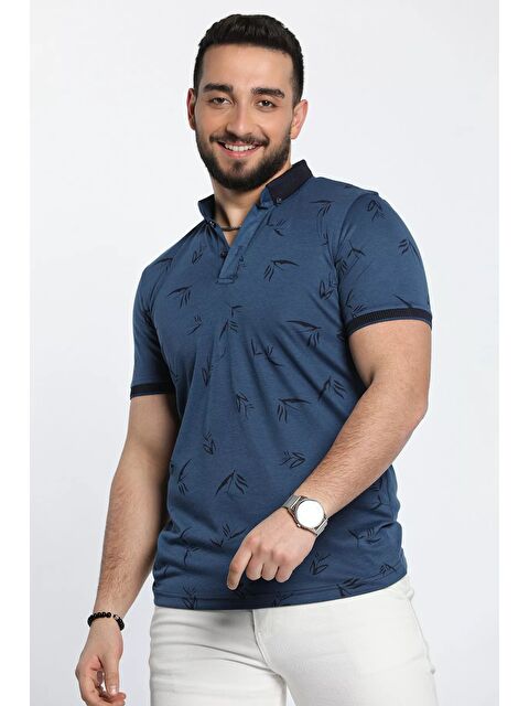 Mishar İtalia Polo Yaka Desenli Ön Düğmeli Erkek Tişört - S000302293-21164