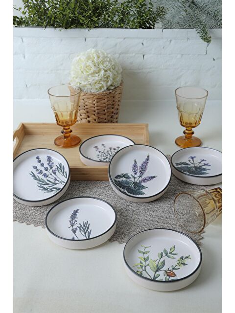 Keramika Çiçek Bahçesi Stackable Çerezlik / Sosluk 14 Cm 6 Adet - S000226274-23173