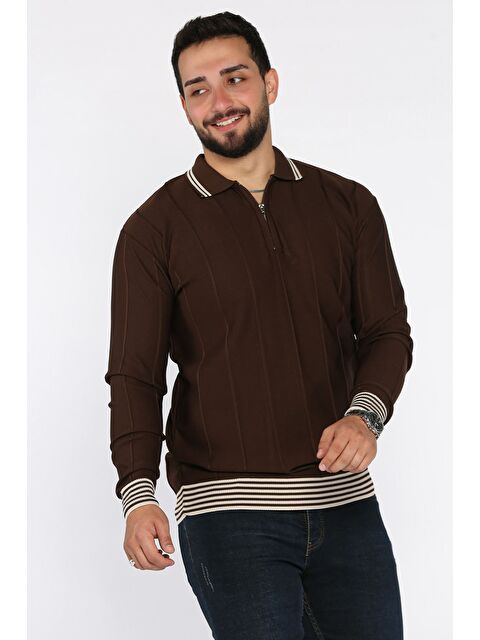 Mishar İtalia Erkek Yarım Fermuarlı Polo Yaka Triko Kazak - S000469906-19413