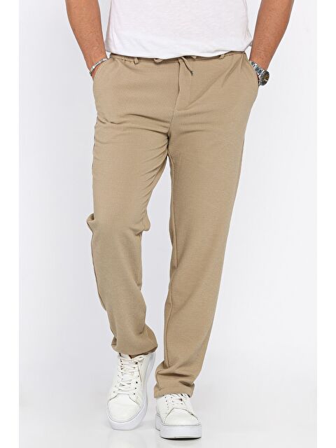 Mishar İtalia Bel Lastikli Kendinden Desenli Jogger Pantolon - S000469907-19928