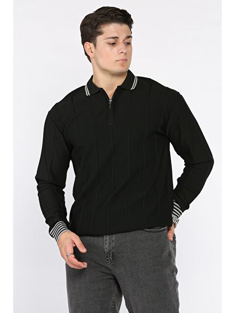 Mishar İtalia Erkek Yarım Fermuarlı Polo Yaka Triko Kazak - S000469906-19351