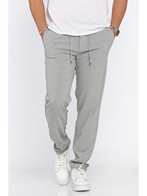 Mishar İtalia Bel Lastikli Kendinden Desenli Jogger Pantolon - S000469907-20600