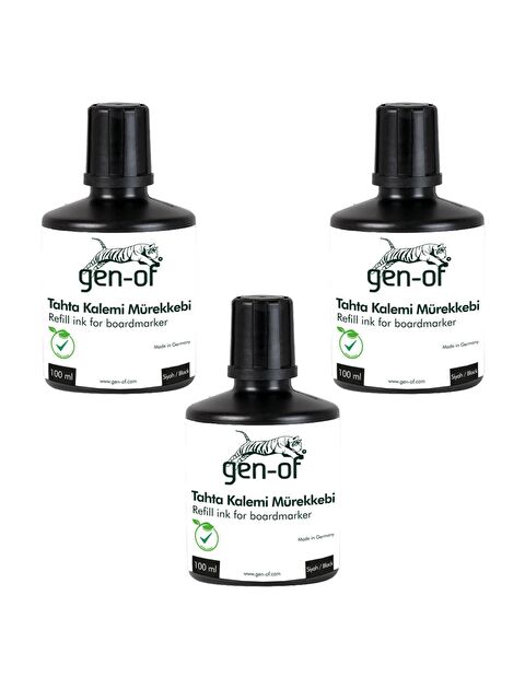 Gen-Of Beyaz Tahta Kalemi Mürekkebi 100 cc Siyah 3 Adet - S000178683-19351