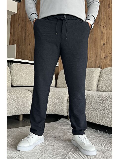 Mishar İtalia Bel Lastikli Kendinden Desenli Jogger Pantolon - S000469907-21164