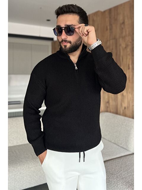 Mishar İtalia Erkek Yarım Fermuarlı Triko Kazak - S000469910-19351