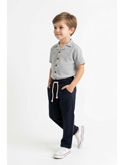 Miababy Kabartma Çizgili Gömlek 2li Takım