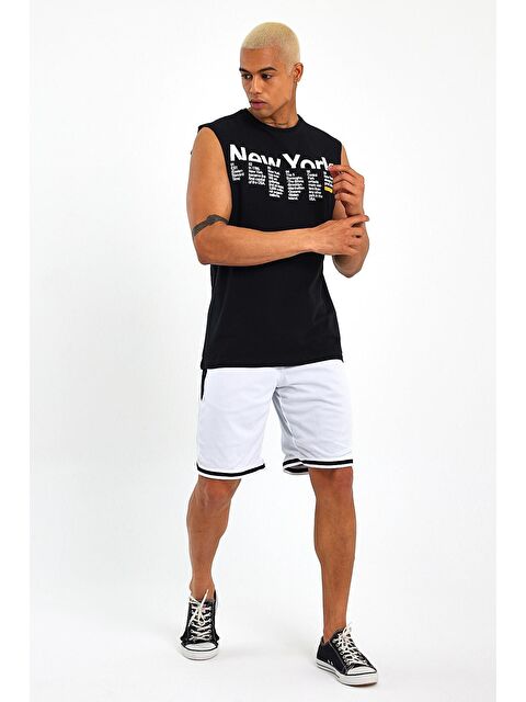 Süperlife Erkek Bisiklet Yaka Regular Fit New York Kolsuz Tişört SPR22TS125 - S000013121-19351