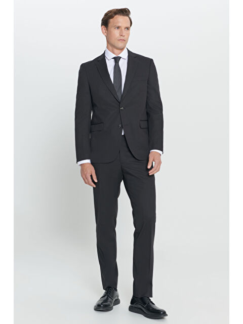Altınyıldız Classics Erkek Siyah Regular Fit Geniş Kesim Mono Yaka Takım Elbise - S000402418-19351