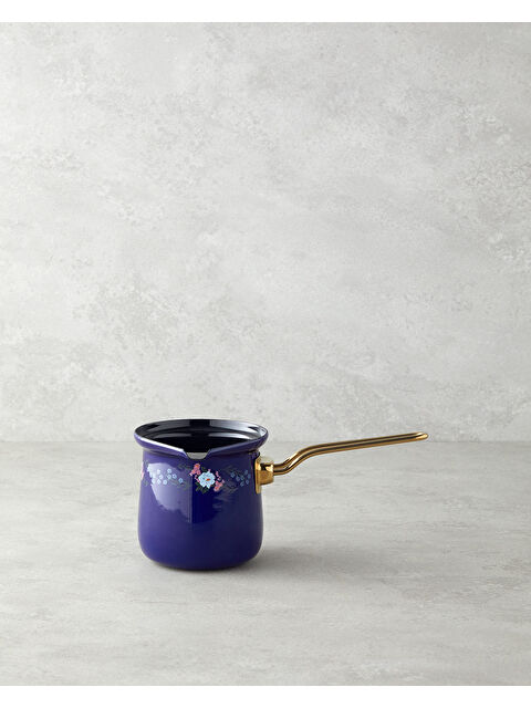 English Home Azure Bloom Emaye Cezve 10 cm Lacivert - S000497257-21164