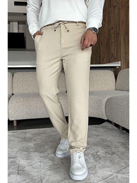 Mishar İtalia Bel Lastikli Kendinden Desenli Jogger Pantolon - S000469907-25636