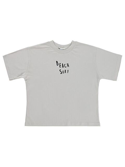 Civil Boys Pelikan Baskılı 10-13 Yaş Tişört - Koyu Taş Rengi