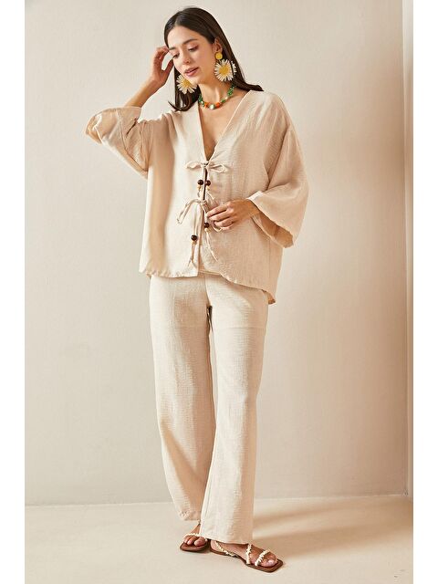 Xhan Bej Boncuklu Kimono Takım - S000220916-19928