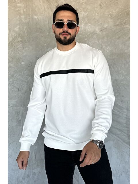 Mishar İtalia Erkek Ön Baskılı Bisiklet Yaka Sweatshirt - S000469921-19966