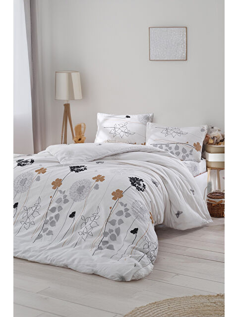 UPSTYLE Çift Kişilik Kolay Ütülenebilir Nevresim Takımı Beyaz - S000295198-20063