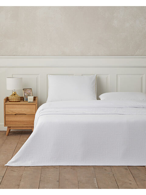 English Home Clair Voile Çift Kişilik Yatak Örtülü Nevresim Takımı 200x220 cm Gold - S000497314-20076