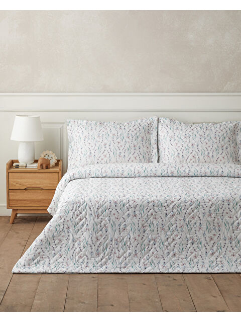 English Home Milsen Ribbon Çift Kişilik Çarşaflı Complete Nevresim Takımı 200x220 cm Mor - S000497315-20042