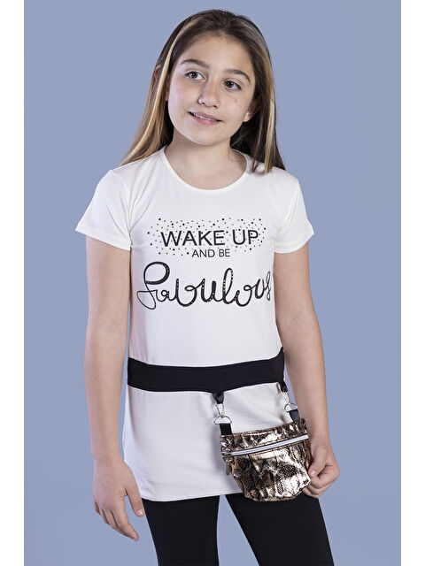 Toontoykids Kız Çocuk Tişört Önü Çantalı - S000255950-19965