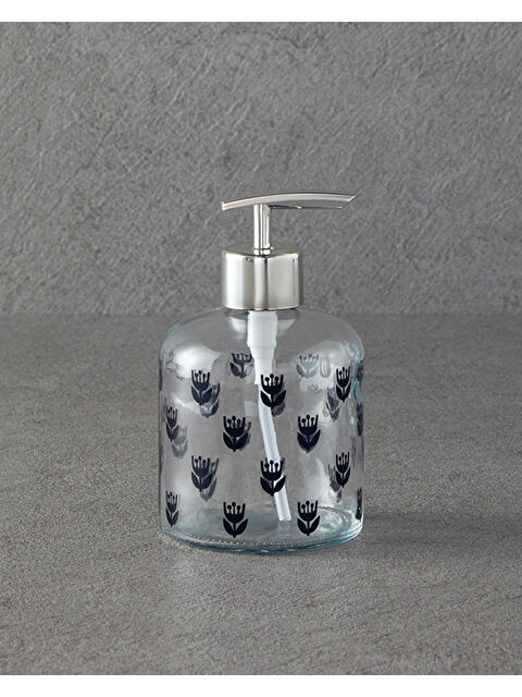 English Home Flower Dots Cam Banyo Sıvı Sabunluk Silver - S000497322-18105
