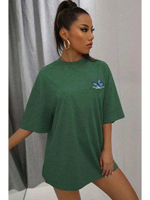 uyguntarz Unisex Kelebek Baskılı T-shirt - S000240834-18194