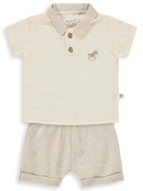 Minidamla Lıttle Horse 2Li 6-24 Ay Takım - Ekru