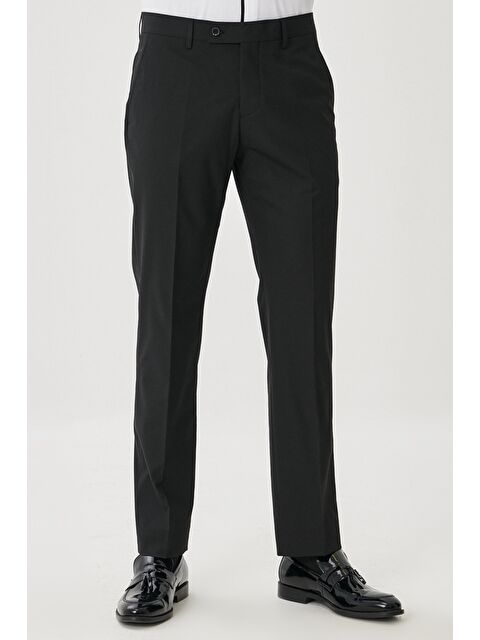 Altınyıldız Classics Erkek Siyah Regular Fit Geniş Kesim Yan Cepli Pantolon - S000402431-19351