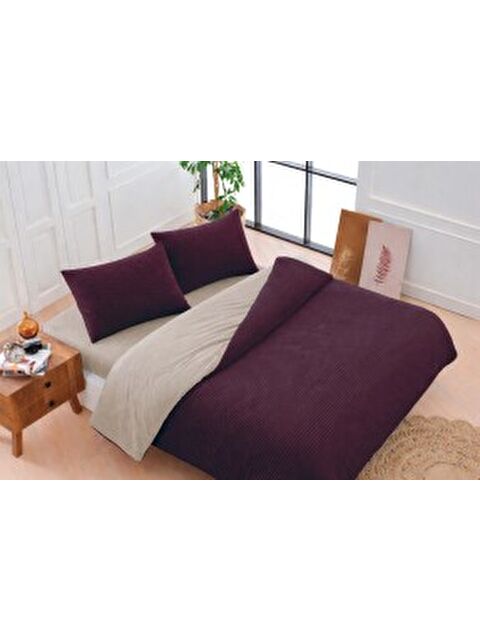 Merinos Eternıty Fitilli Nevresim Seti 4 Parça Mürdüm