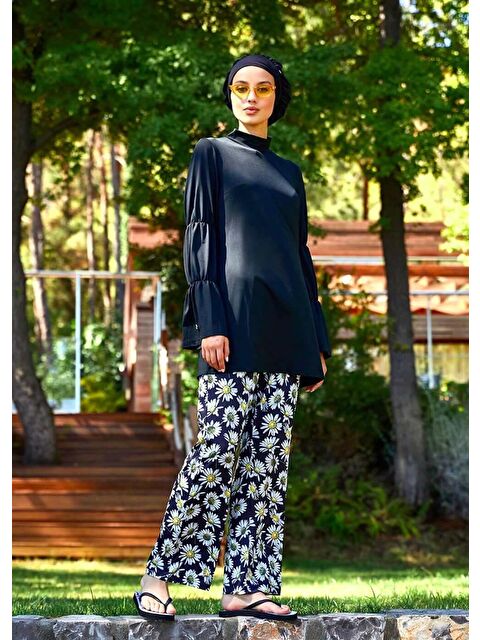 Mayovera Tasarım Mayo Kapalı Mayo Papatya Tek Pantolon - S000253695-23173