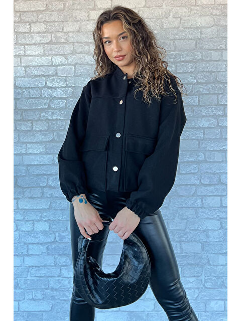 Gülseli Kadın Cep Detaylı Lastikli Mevsimlik Ceket - S000299182-19351