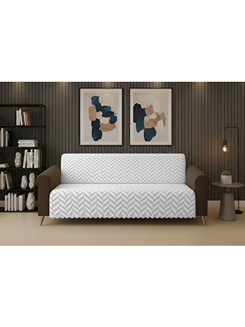 Dinarsu Kaydırmaz Koltuk Örtüsü 175X220 Ege Gri GRI