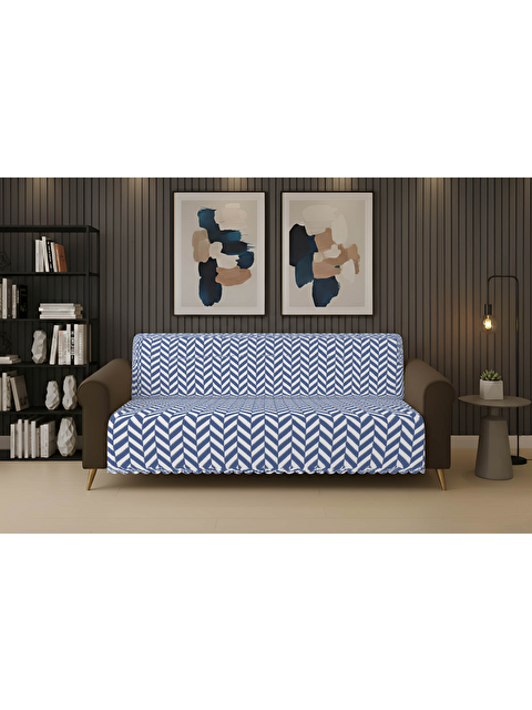 Dinarsu Kaydırmaz Koltuk Örtüsü 175X220 Ege Mavi MAVI