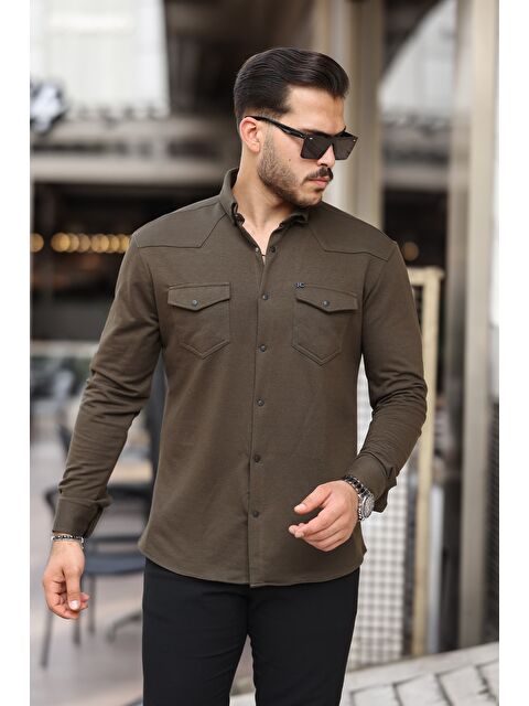 Comstar Çıtçıtlı Çift Cep Kışlık Gömlek - S000269658-18547