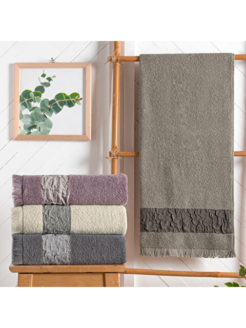 SCHAFER Crepe Armürlü Havlu 70x140 Cm-Gri - S000487725-20600