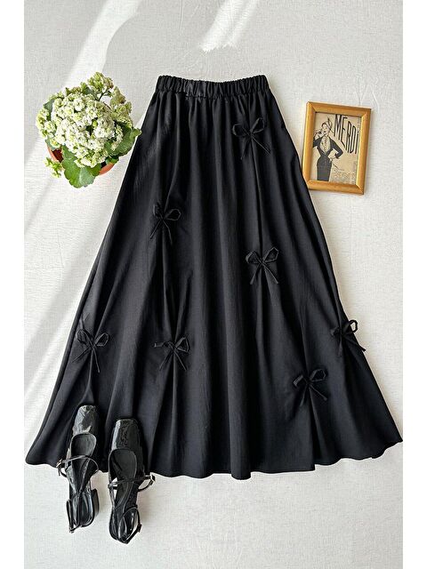 Ceylan Otantik Siyah Fiyonklu Etek - S000195809-19351