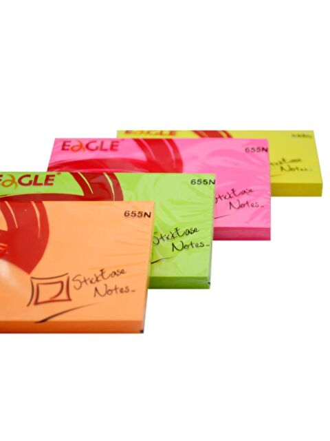 Eagle 75x125 mm 4 lü Neon Renk Sticky Yapışkanlı Not Kağıdı 100 Yaprak 655N-4LU - S000076016-20063
