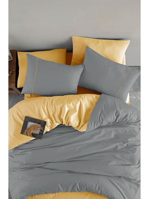 Çeyiz Diyarı Napoli %100 Pamuklu Çift Taraflı Çift Kişilik Nevresim Takımı - S000497338-23173