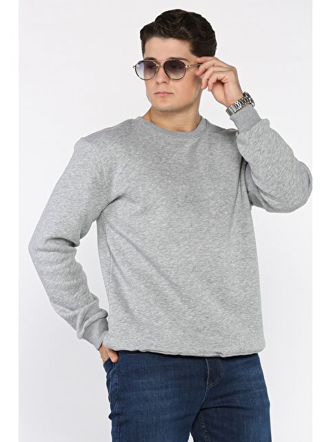 Mishar İtalia Erkek Bisiklet Yaka Şardonlu Basic Sweatshirt - S000469937-20600