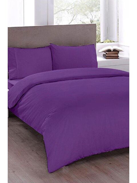 Çeyiz Diyarı Pure Çift Kişilik Nevresim Seti 200x200 Mürdüm - S000497370-20036