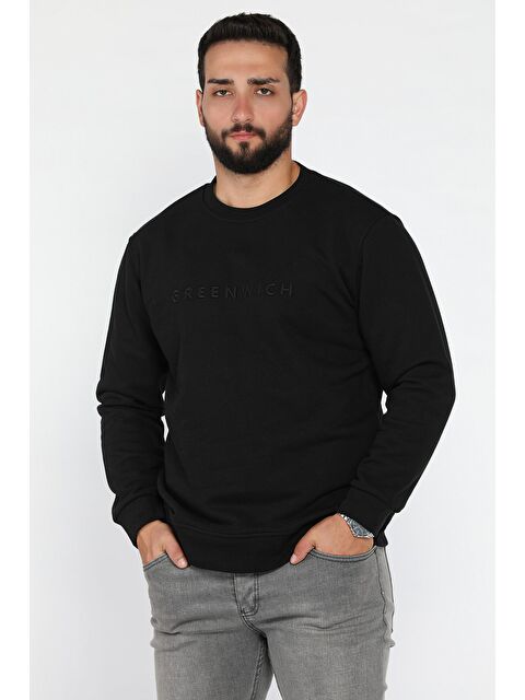 Mishar İtalia Ön Nakışlı Bisiklet Yaka Üç İplik Erkek Sweatshirt - S000469939-19351