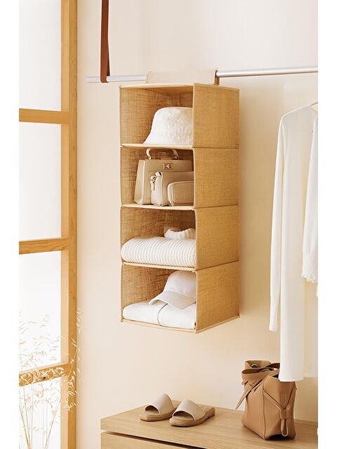 Ocean Home Textile 4 Katlı Jüt Dolap İçi Düzenleyici 30 x 30 x 80 cm - S000218164-19928