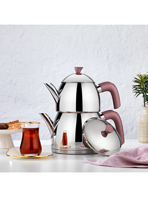 SCHAFER Alexa Aile Boyu Çelik Çaydanlık Takımı 4 Parça-Rosegold - S000487758-20024