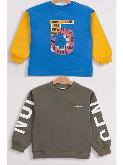 Mr Tuffy Erkek Çocuk 2'li Paket Basic Sweatshirt - S000318280-17234