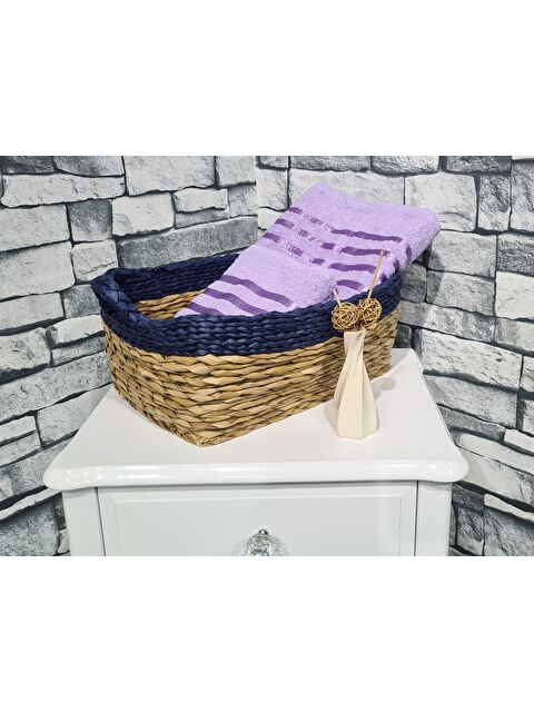 Çeyiz Diyarı Plain %100 Pamuklu Jakarlı 2 Li Havlu Seti Lila - S000487774-17878