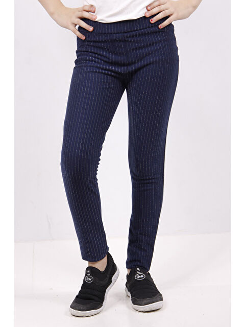 Toontoykids Kız Çocuk Simli Çizgili Tayt - S000252916-21164