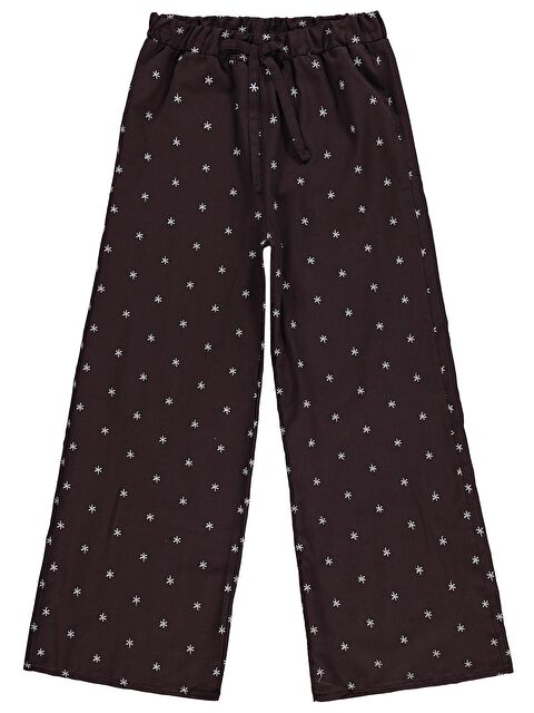 Civil Girls Yıldız Nakışlı 10-13 Yaş Pantolon - Kahve