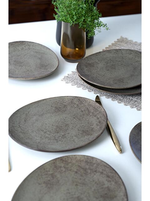 Keramika Mat Toprak Stella Pasta Tabağı 23 Cm 6 Adet - S000209897-19413