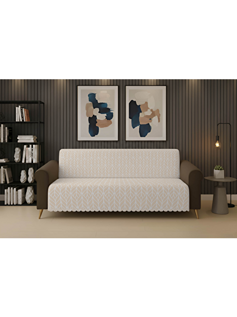 Dinarsu Kaydırmaz Koltuk Örtüsü 175X220 Lüme Bej BEJ