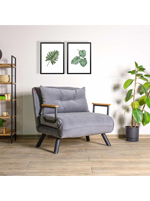 Pafu Sando Tekli Katlanır Yataklı Koltuk - Gri