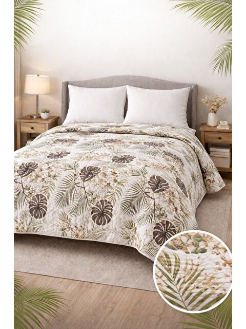 Mulberry King size Desenli Pike Yatak Örtüsü Çift Kişilik 240x260 cm