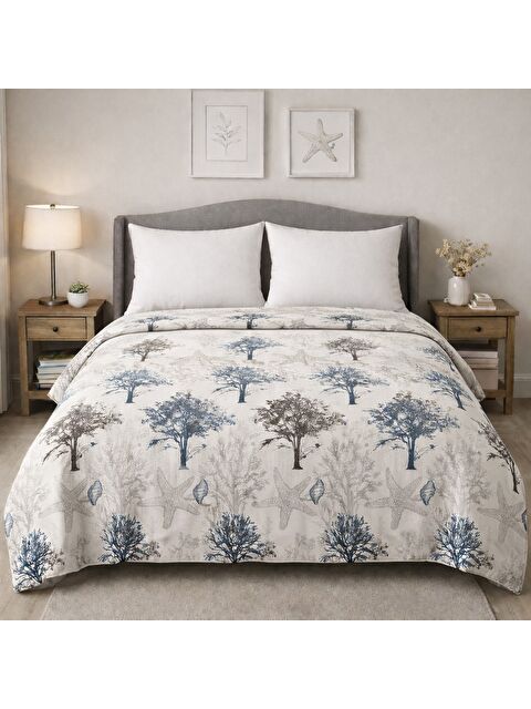 Mulberry King size Desenli Pike Yatak Örtüsü Çift Kişilik 240x260 cm