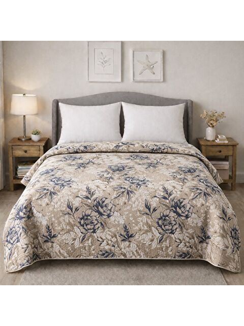 Mulberry King size Desenli Pike Yatak Örtüsü Çift Kişilik 240x260 cm